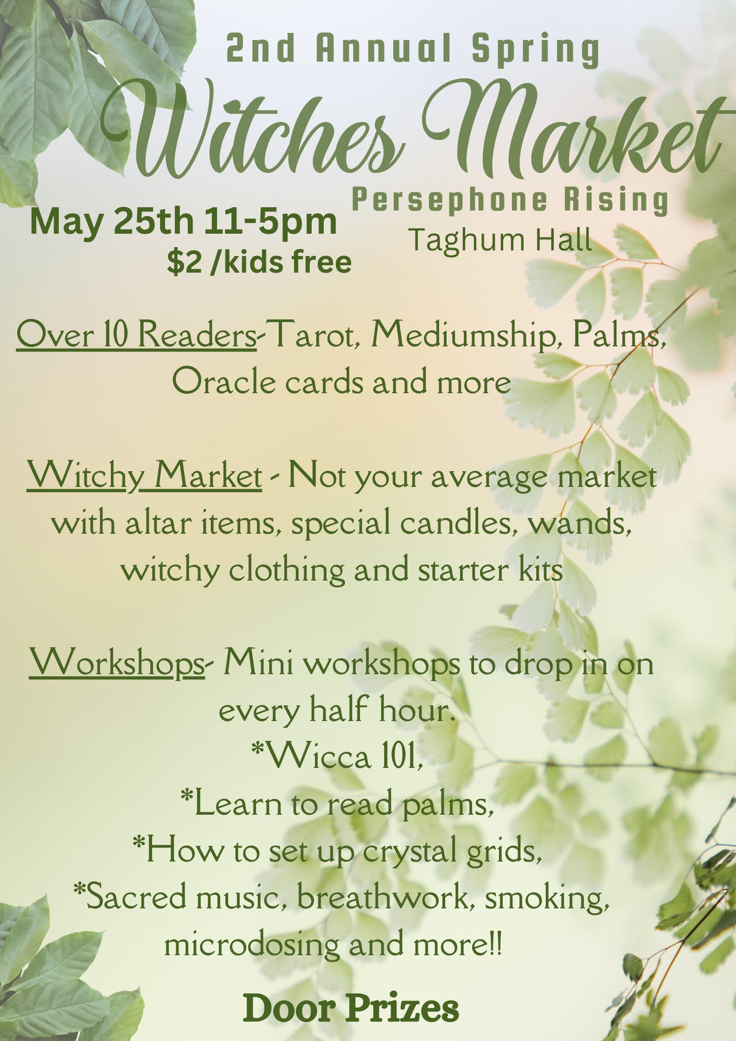 Nelson Witches market may 25