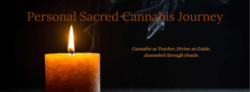 flickering candle inviting to personal cannabis journey